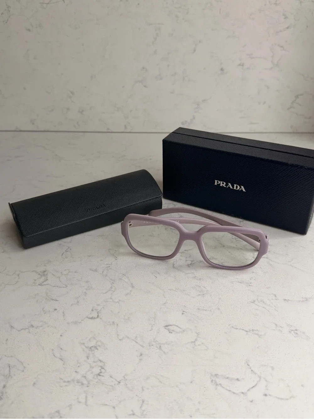Prada Lilac Square Women's Optical Glasses